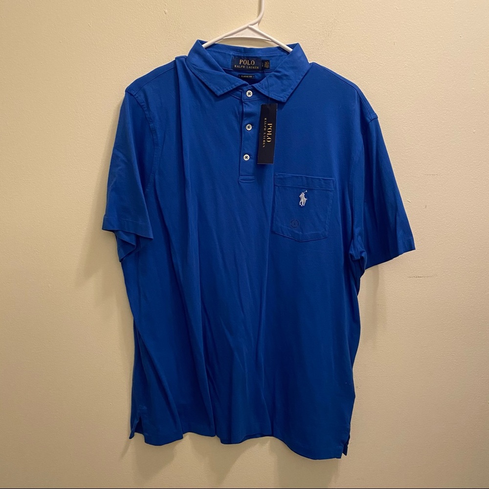 Polo Ralph Lauren Blue Polo Shirt Large L NWT New